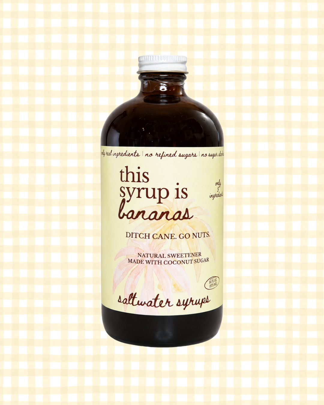 Saltwater Banana Coconut Sugar Syrup bottle
