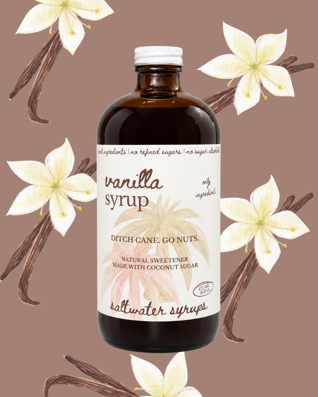 Saltwater Vanilla Coconut Sugar Syrup bottle