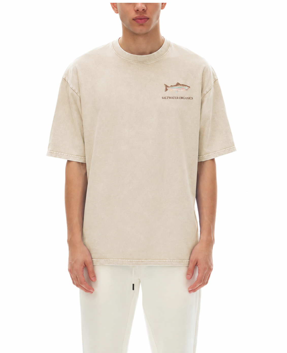 Saltwater Organics Tee — worn by model