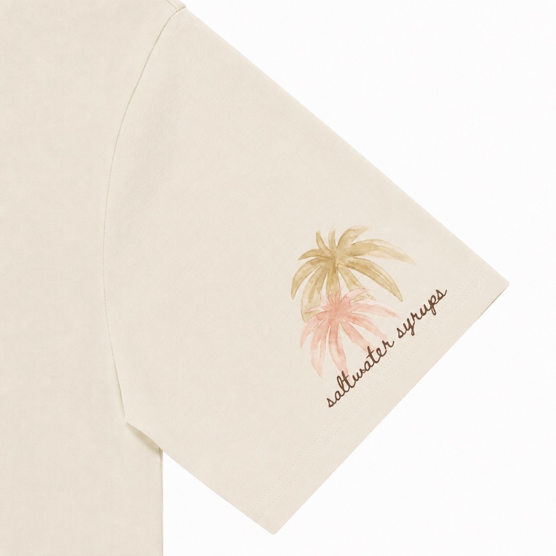 Salty Oversized Tee — sleeve design close-up
