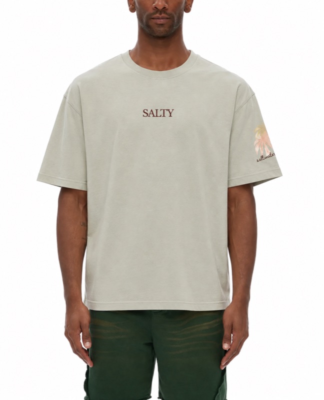 SALTY Drop Shoulder Tee — worn by male model