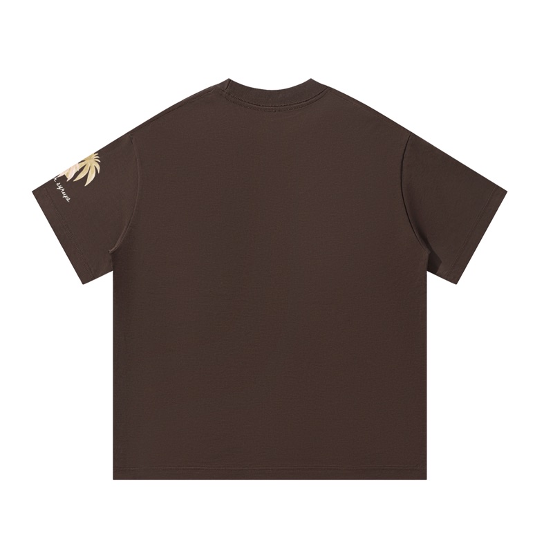 Simple Sleeve Brown Tee — back