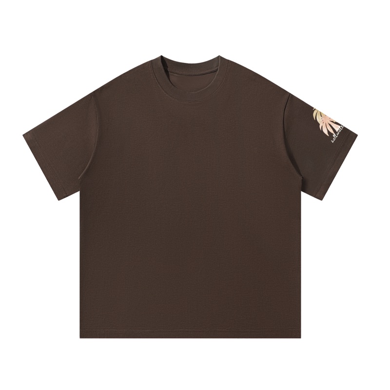 Simple Sleeve Brown Tee — front