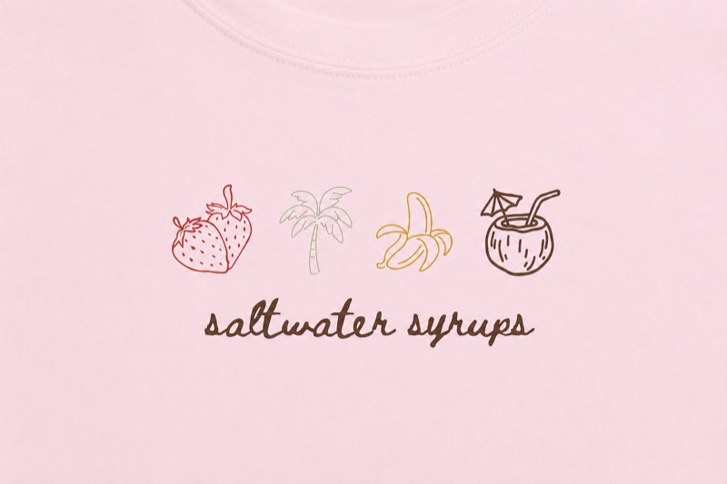 Slim Fit Tee — pink design close-up