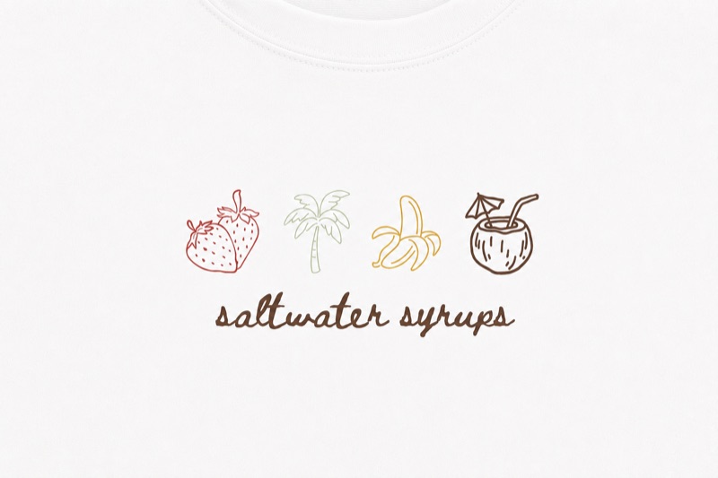 Saltwater Essentials Tee — flavors design close-up