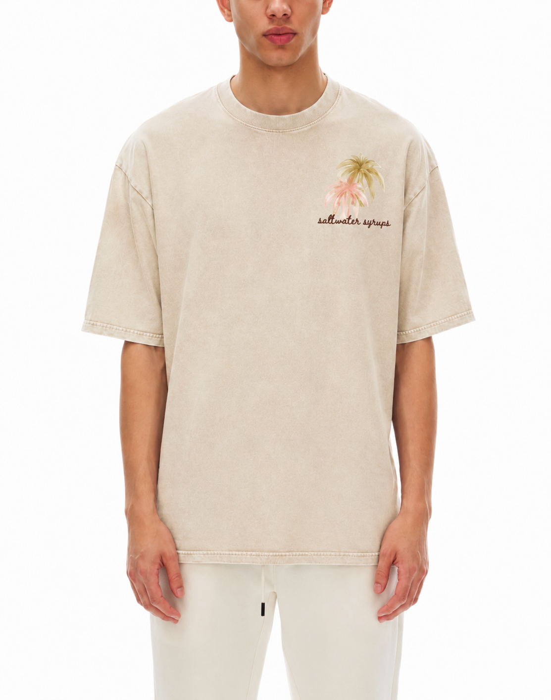 Saltwater Syrups Tee — worn by model
