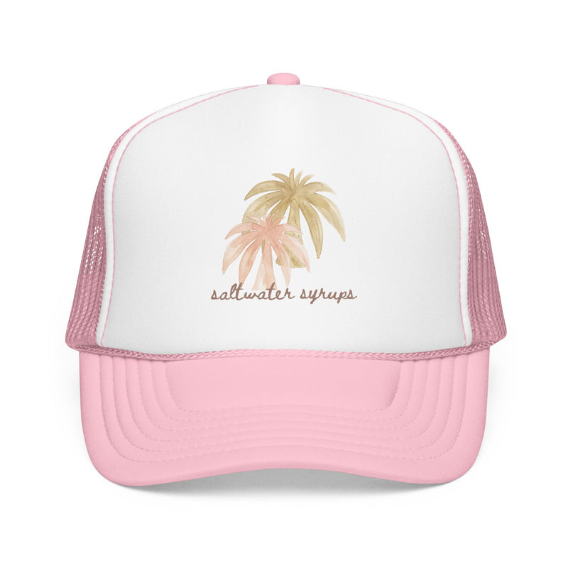 Saltwater Trucker Hat — pink front