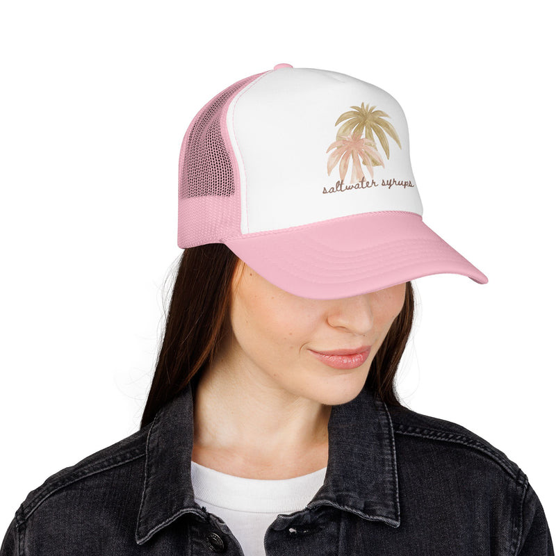 Saltwater Trucker Hat — pink side