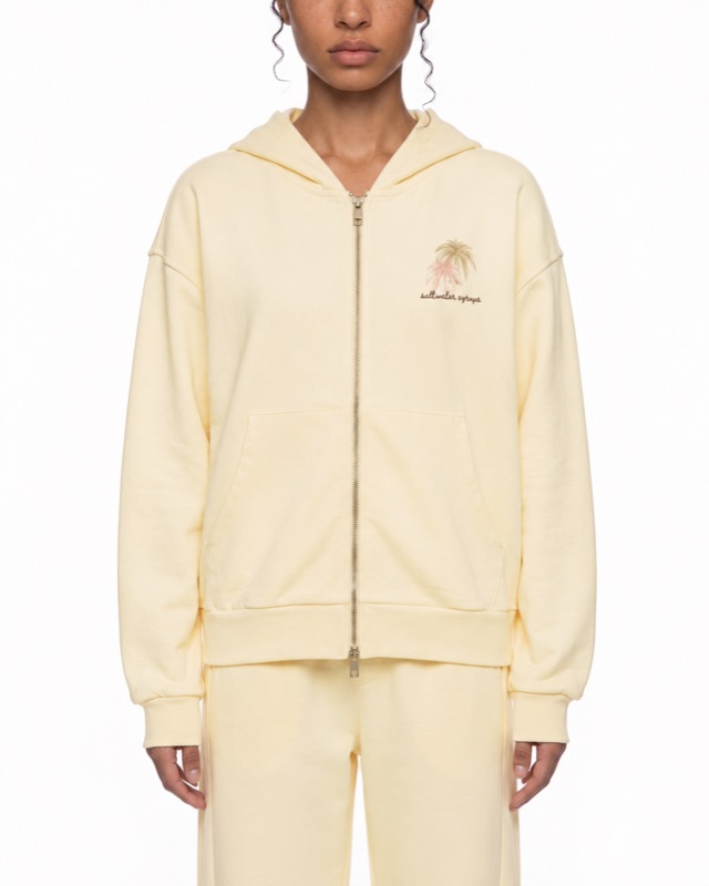 Saltwater Palm Full Zip Hoodie — worn front